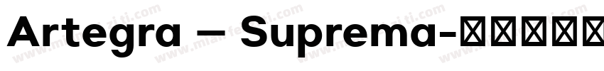 Artegra – Suprema字体转换